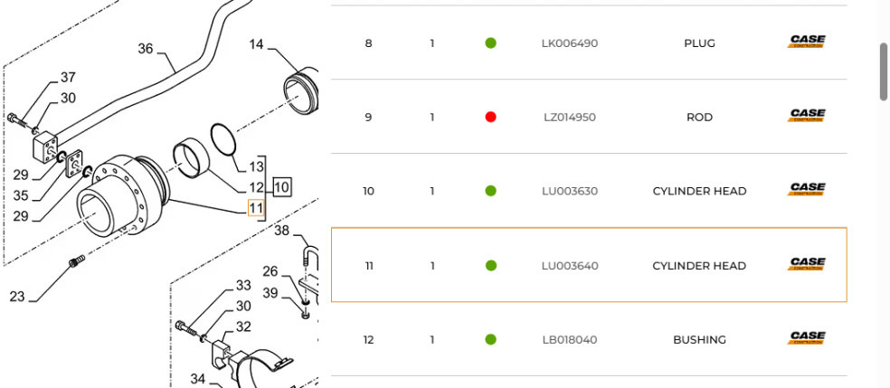 Case LU003640 - Cilindro hidráulico para Maquinaria de construcción: foto 1 Case LU003640 - Cilindro hidráulico para Maquinaria de construcción: foto 1