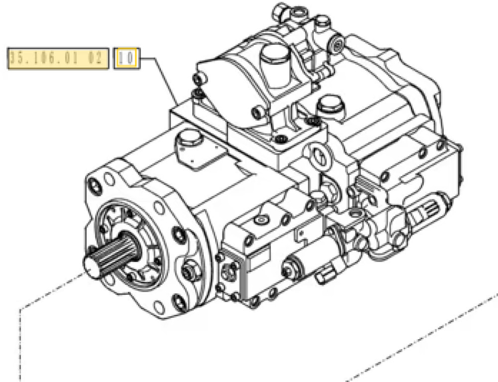 New Holland YB10V00005F4 - YB10V00006F2 - Bomba hidráulica para Maquinaria de construcción: foto 2 New Holland YB10V00005F4 - YB10V00006F2 - Bomba hidráulica para Maquinaria de construcción: foto 2