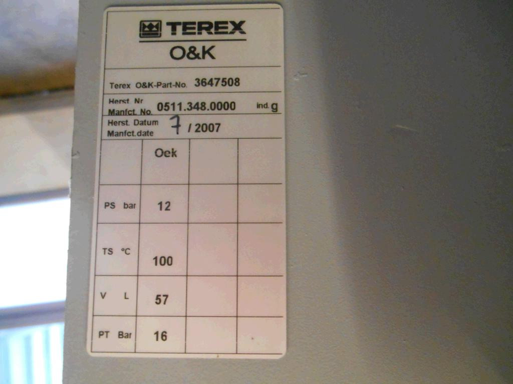 Terex O&K 3647508 - 5342685 - Enfriador de aceite para Maquinaria de construcción: foto 5 Terex O&K 3647508 - 5342685 - Enfriador de aceite para Maquinaria de construcción: foto 5