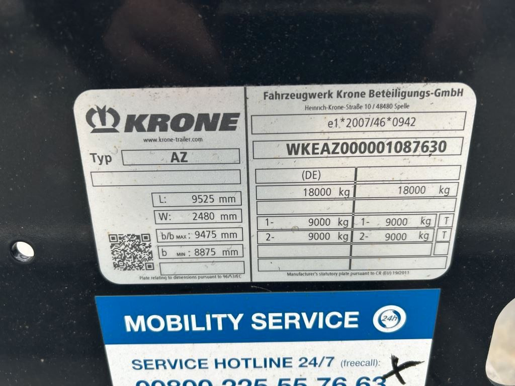 Krone 2 Achswechselfahrgestell, Typ: MAXI AZW 18 eL3B7 - Remolque portacontenedore/ Intercambiable: foto 4 Krone 2 Achswechselfahrgestell, Typ: MAXI AZW 18 eL3B7 - Remolque portacontenedore/ Intercambiable: foto 4