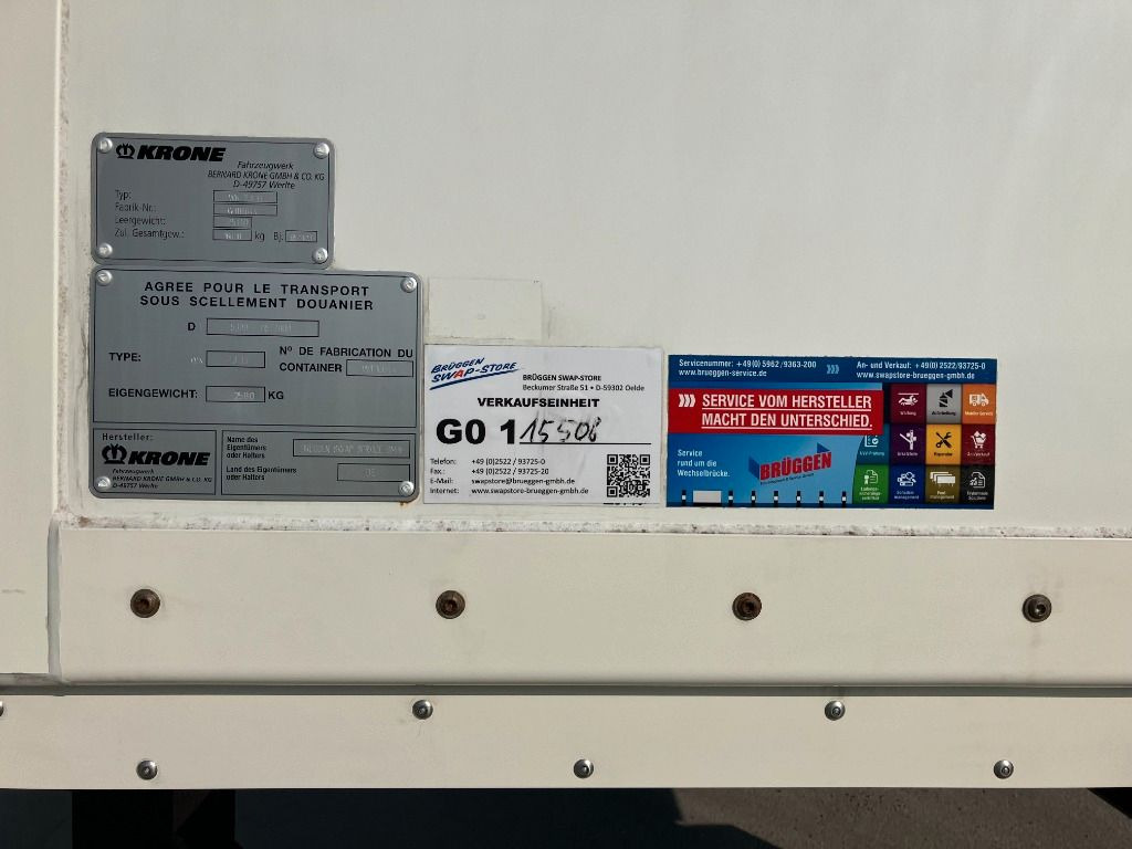 Caja cerrada Krone Wechselbrücke Kühlaufbau: foto 7 Caja cerrada Krone Wechselbrücke Kühlaufbau: foto 7