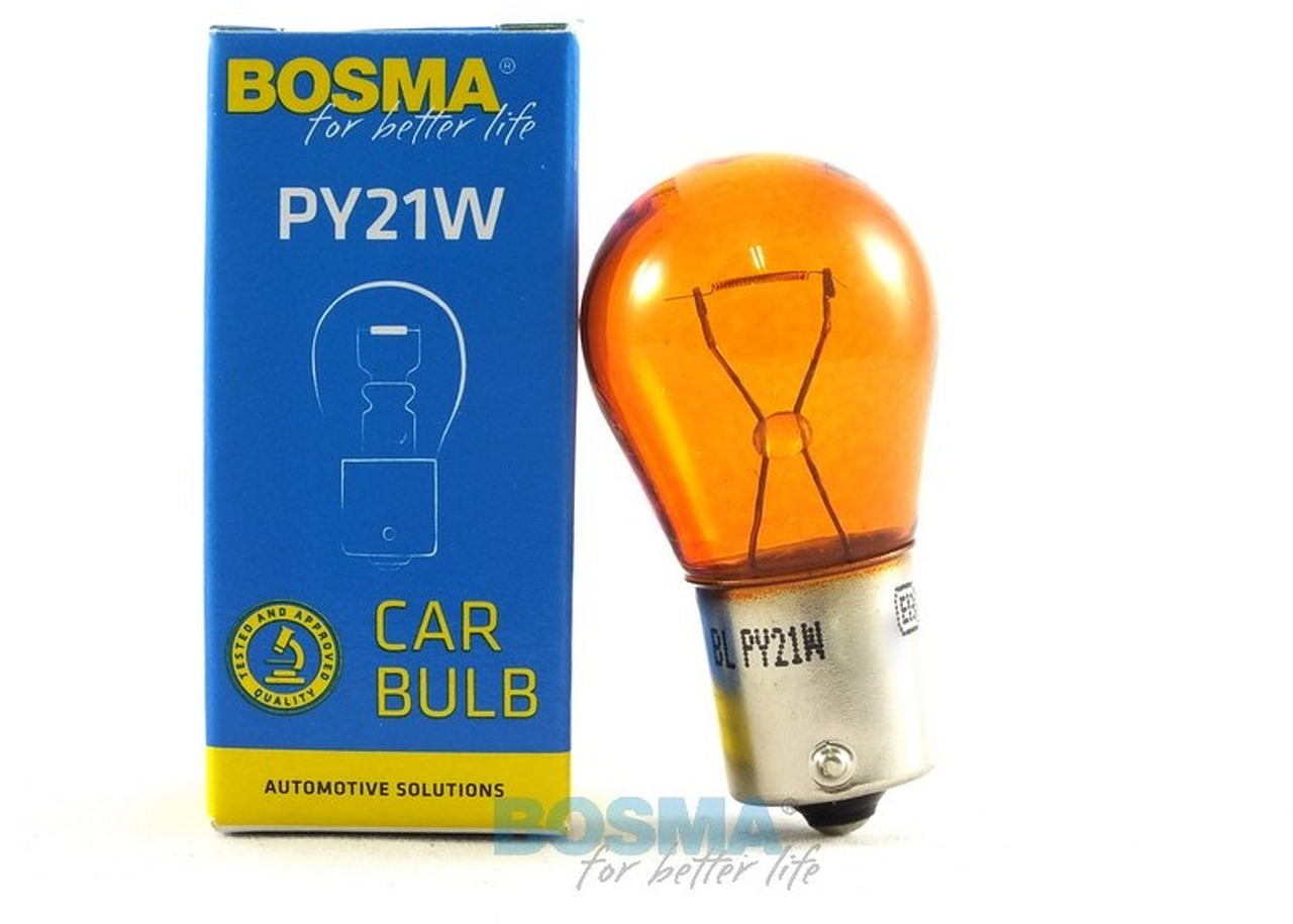 Luz/ Iluminación para Coche nuevo ŻARÓWKA 24V 21W PY21W BAU15s AMBER BOSMA: foto 1