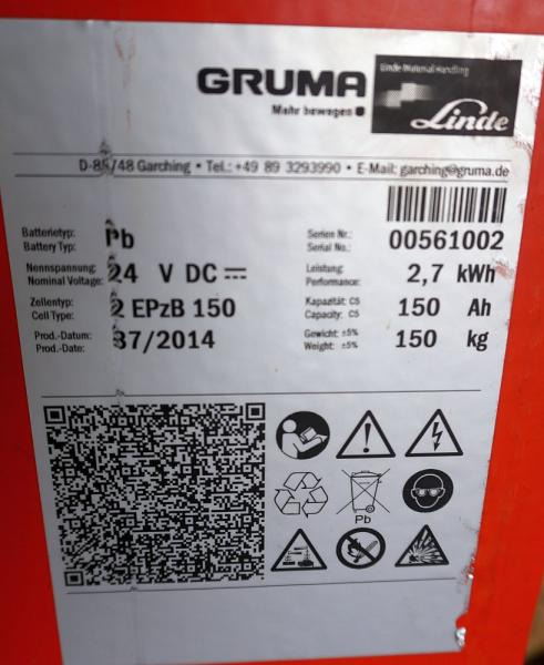 GRUMA 24 Volt 2 PzB 150 Ah - Acumulador: foto 5 GRUMA 24 Volt 2 PzB 150 Ah - Acumulador: foto 5