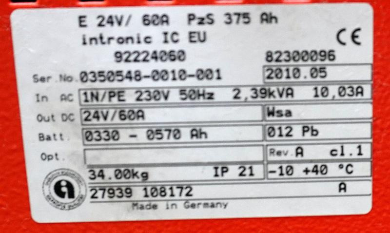 INDUSTRIE AUTOMATION Intronic IC 24V/60A EUW - Acumulador: foto 5 INDUSTRIE AUTOMATION Intronic IC 24V/60A EUW - Acumulador: foto 5