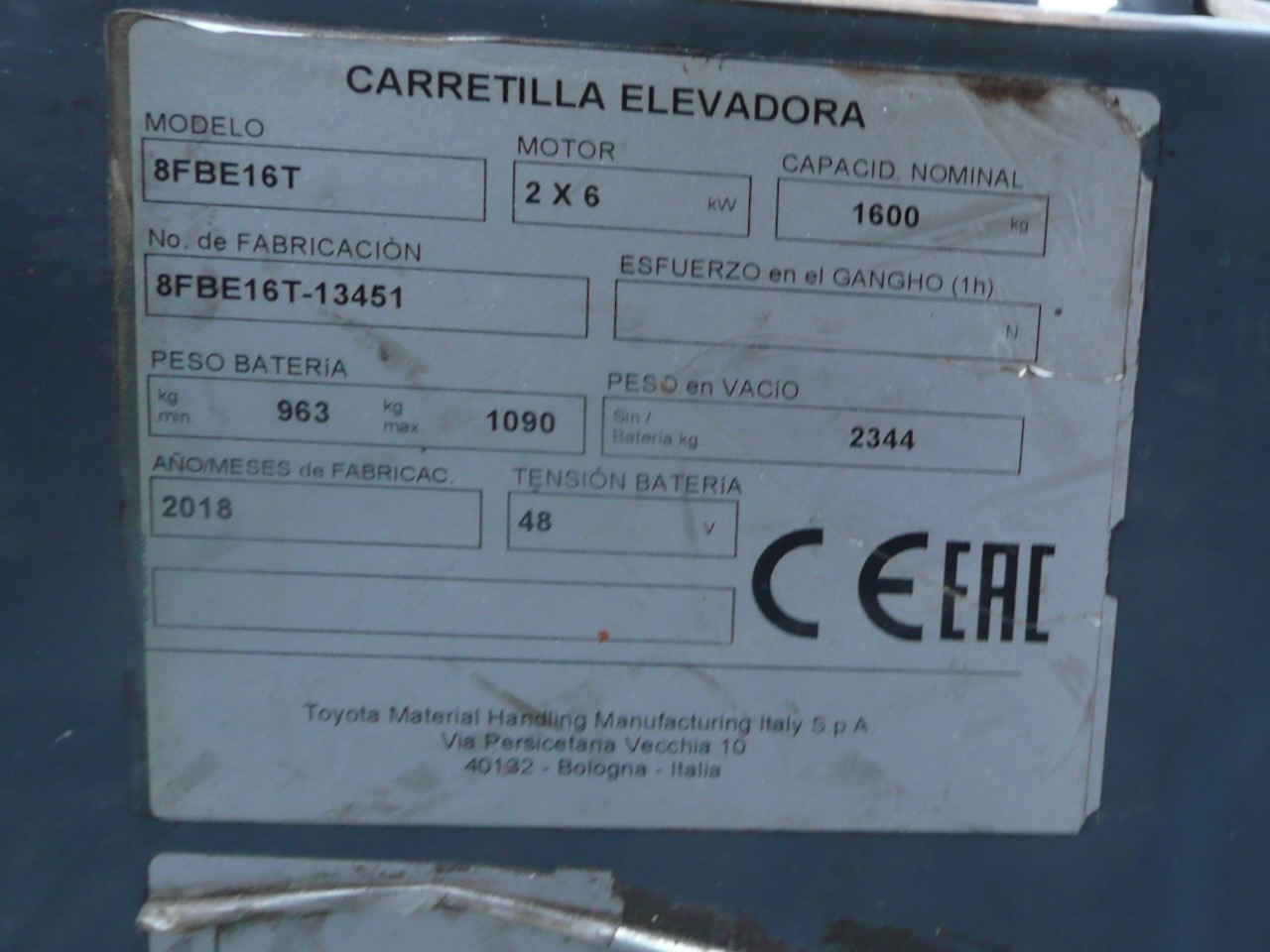 Carretilla elevadora eléctrica Toyota 8FBE16T: foto 10 Carretilla elevadora eléctrica Toyota 8FBE16T: foto 10