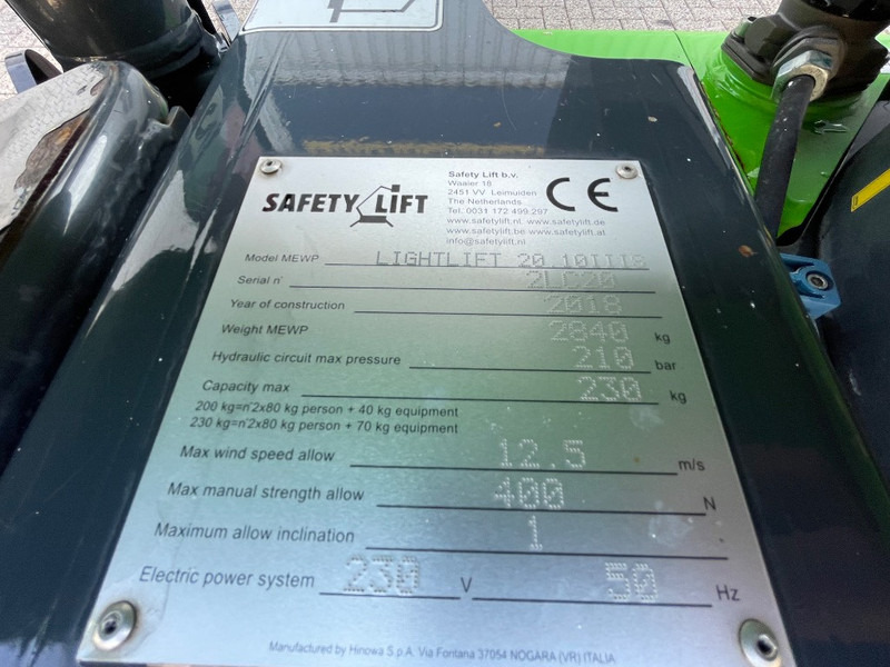 Hinowa Lightlift 20.10 IIIS - Plataforma articulada: foto 3 Hinowa Lightlift 20.10 IIIS - Plataforma articulada: foto 3