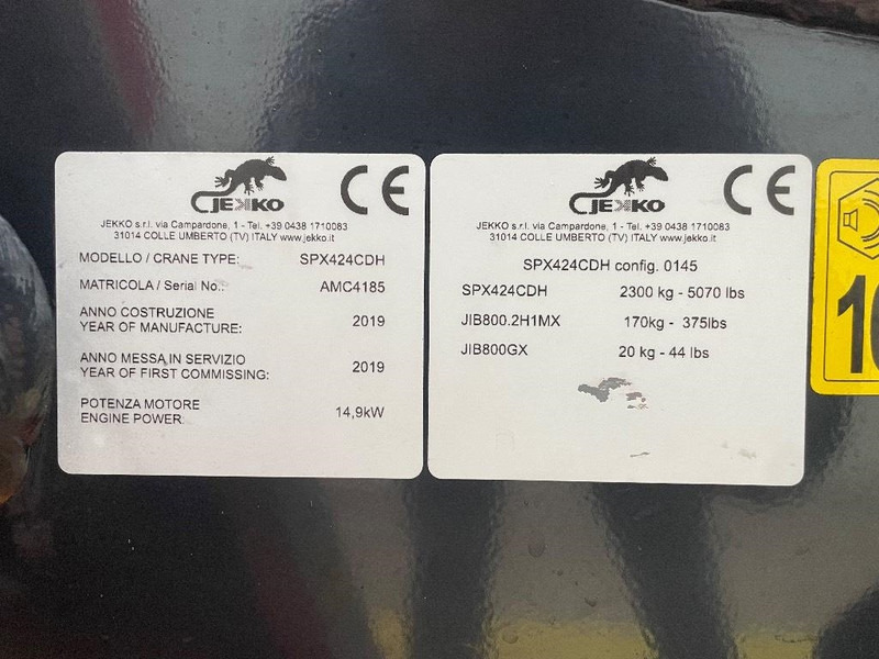 Jekko SPX 424 CDH SOLD - Minigrúa: foto 3 Jekko SPX 424 CDH SOLD - Minigrúa: foto 3