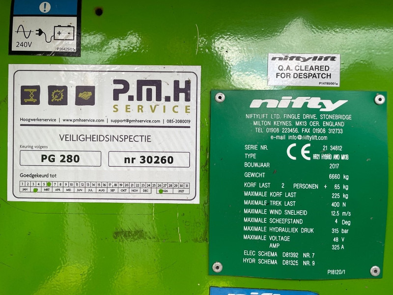 Niftylift HR 21 HYBRID - Plataforma articulada: foto 3 Niftylift HR 21 HYBRID - Plataforma articulada: foto 3