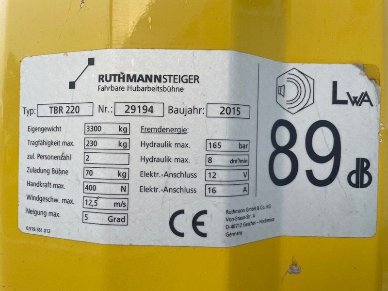 Ruthmann TBR 220 - Camión con plataforma elevadora: foto 3 Ruthmann TBR 220 - Camión con plataforma elevadora: foto 3