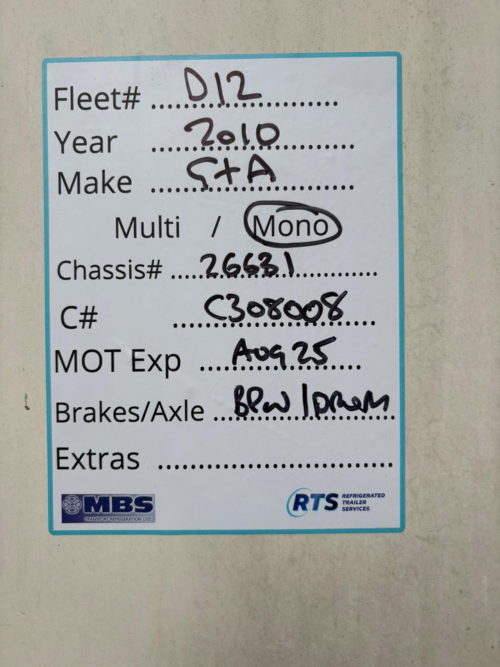 Gray and Adams 2010 Vector 1850 – D12 - Semirremolque frigorífico: foto 2 Gray and Adams 2010 Vector 1850 – D12 - Semirremolque frigorífico: foto 2
