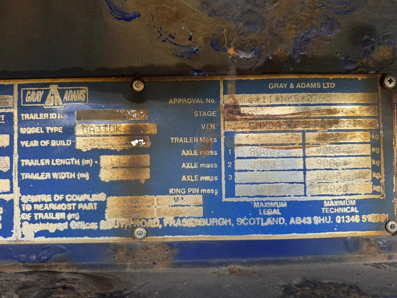 Gray and Adams 2015 Vector 1350 – MJG038 - Semirremolque frigorífico: foto 4 Gray and Adams 2015 Vector 1350 – MJG038 - Semirremolque frigorífico: foto 4