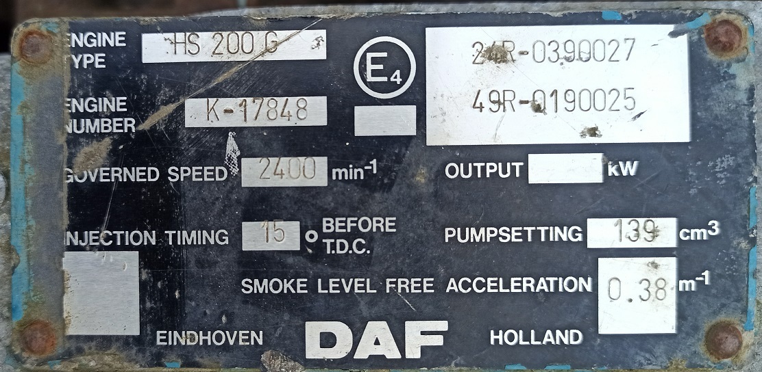 DAF HS200 G ATI F2700 BOVA - Motor y piezas para Camión: foto 1 DAF HS200 G ATI F2700 BOVA - Motor y piezas para Camión: foto 1