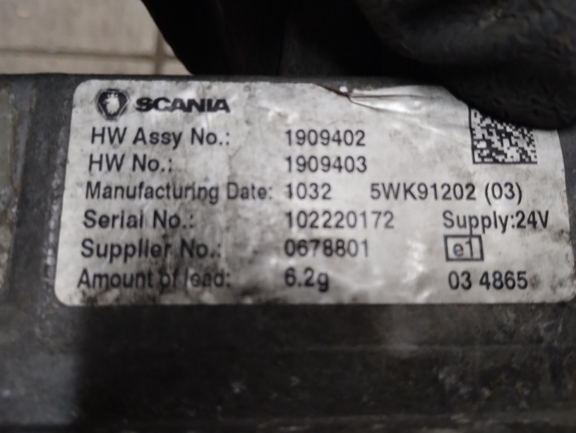 STEROWNIK SILNIKA SCANIA DC9 DC 924 XPI 2023104 - Unidad de control: foto 3 STEROWNIK SILNIKA SCANIA DC9 DC 924 XPI 2023104 - Unidad de control: foto 3