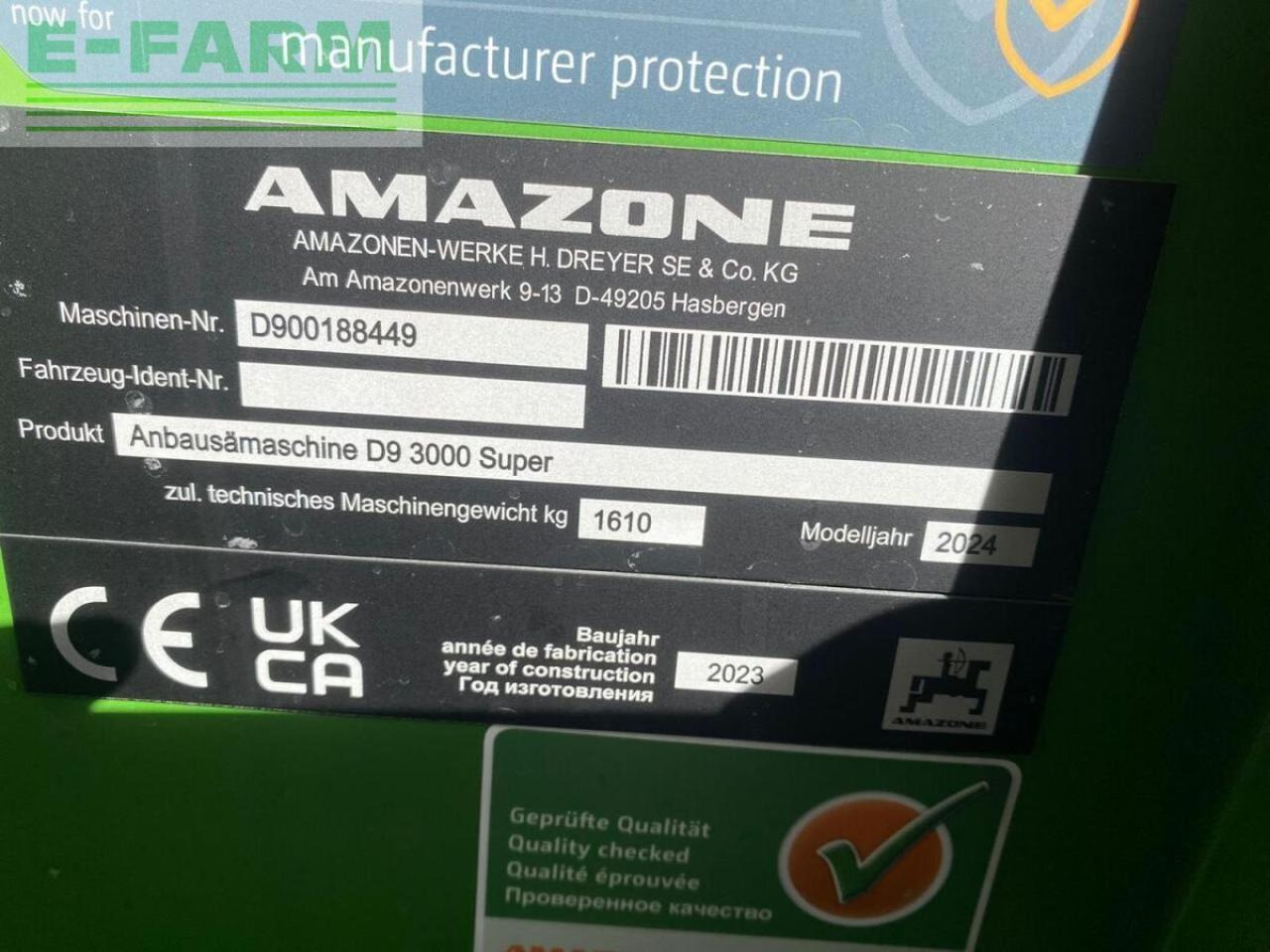 Sembradora Amazone d9 3000 super: foto 9 Sembradora Amazone d9 3000 super: foto 9