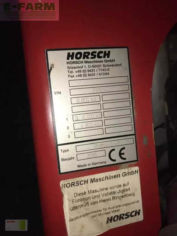 Horsch pronto 6 kr - Combinado de siembra: foto 2 Horsch pronto 6 kr - Combinado de siembra: foto 2