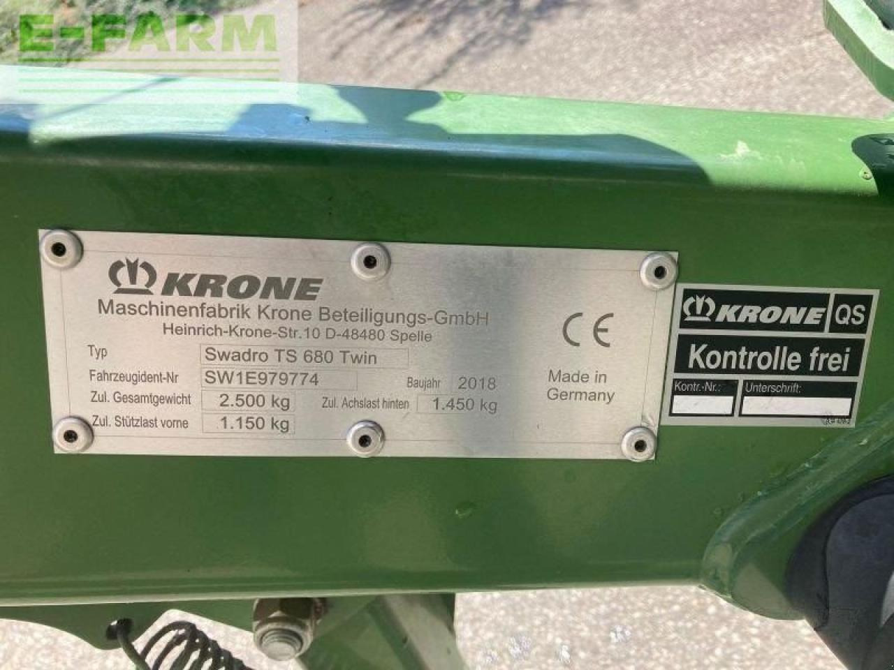 Krone swadro ts 680 twin #599 - Henificadora: foto 4 Krone swadro ts 680 twin #599 - Henificadora: foto 4