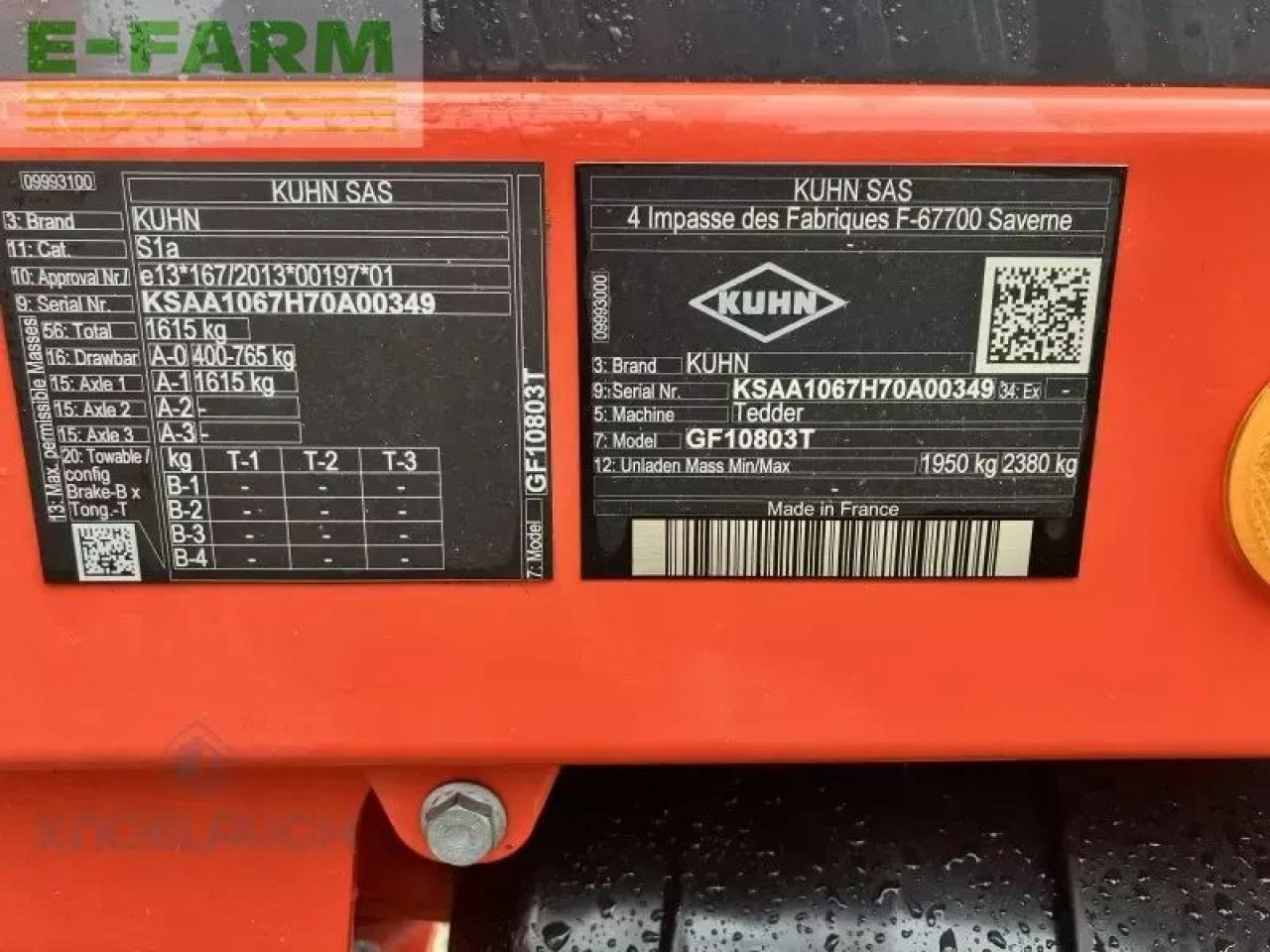 Kuhn gf 10803 t - Henificadora: foto 5 Kuhn gf 10803 t - Henificadora: foto 5