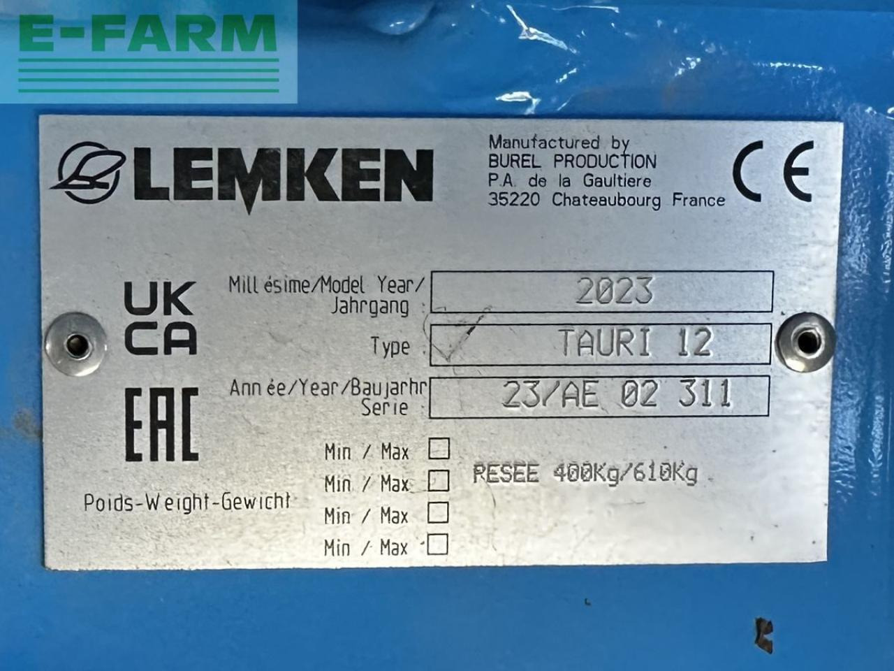 Lemken tauri 12/2150 - Esparcidor de fertilizantes: foto 2 Lemken tauri 12/2150 - Esparcidor de fertilizantes: foto 2