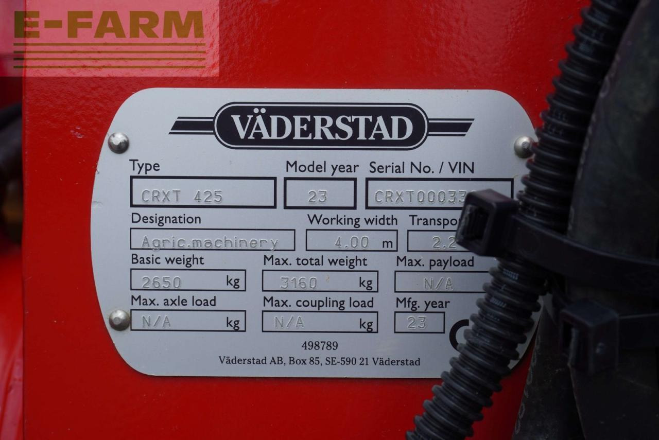 Rastras Väderstad carrier crxt 425: foto 7