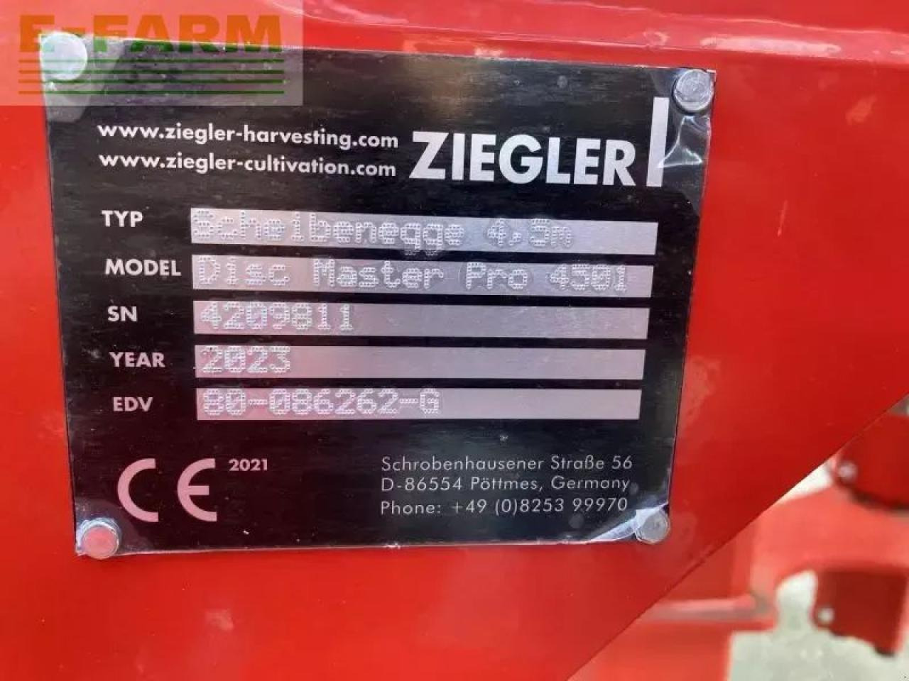 Ziegler disc master pro 4501 ziegler s - Rastras: foto 4 Ziegler disc master pro 4501 ziegler s - Rastras: foto 4