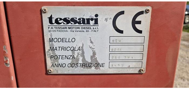 Generador industriale Tessari 250 KVA Notstromgenerator / Gen Set: foto 8