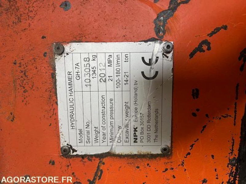 BRH NPK GH-7A 2012 - Martillo hidráulico: foto 3 BRH NPK GH-7A 2012 - Martillo hidráulico: foto 3