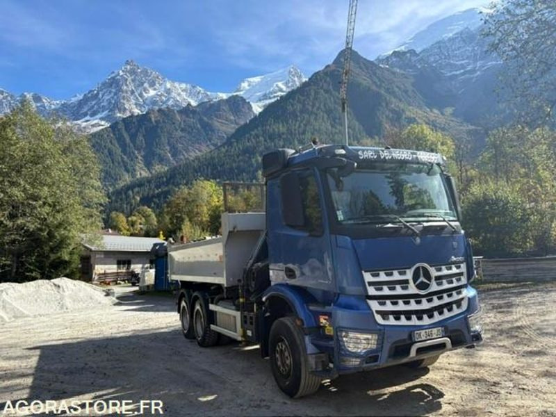 CAMION 6X4 TRI-BENNE +GRUE MERCEDES AROCS 2640 2014 190 000 KM - Camión: foto 2 CAMION 6X4 TRI-BENNE +GRUE MERCEDES AROCS 2640 2014 190 000 KM - Camión: foto 2