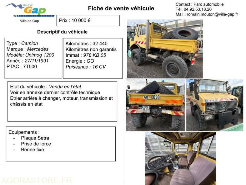 CAMION MERCEDES UNIMOG 1200 - Camión: foto 1 CAMION MERCEDES UNIMOG 1200 - Camión: foto 1