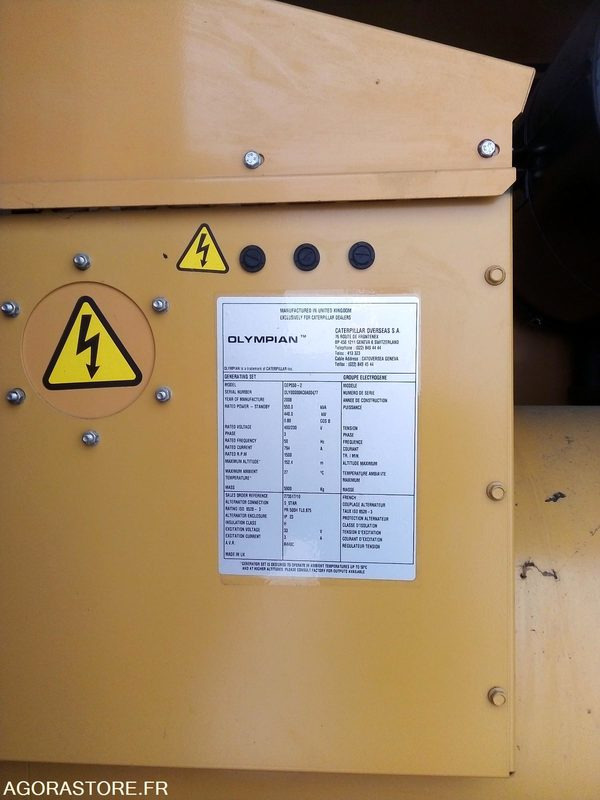 Generador industriale GROUPE ELECTROGENE Caterpillar Olympian 550.2: foto 10