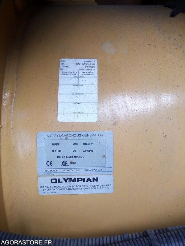 Generador industriale GROUPE ELECTROGENE Caterpillar Olympian 550.2: foto 6