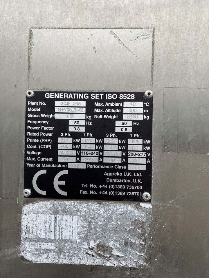 Generador industriale Diversen GHP /QSL9-G8 300 Kva Aggreko GHP /QSL9-G8 300 Kva: foto 10 Generador industriale Diversen GHP /QSL9-G8 300 Kva Aggreko GHP /QSL9-G8 300 Kva: foto 10