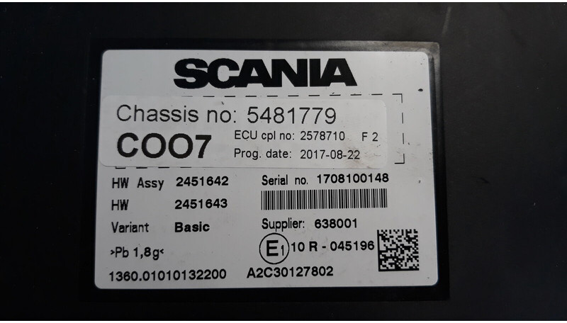 Scania R - Unidad de control para Camión: foto 4 Scania R - Unidad de control para Camión: foto 4