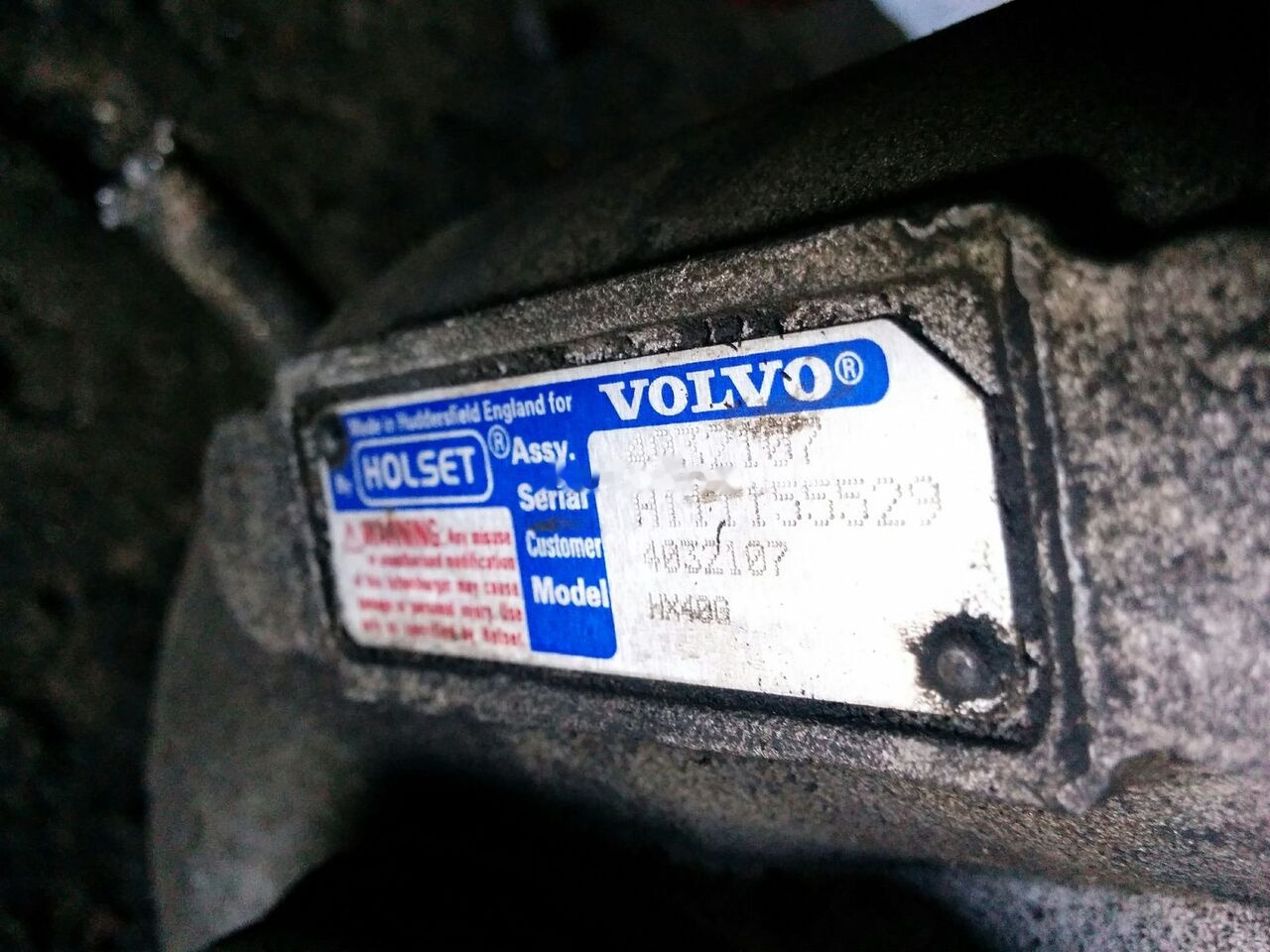 Turbocompresor para Autobús Volvo HOLSET HX40M . HX40G Iveko   Volvo Iveko Cursor-8: foto 6