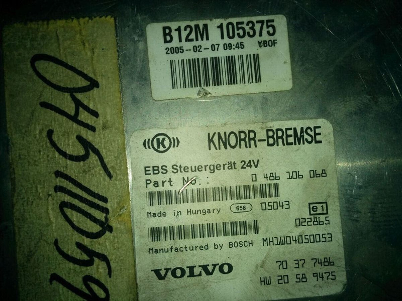Volvo KNOR-BREMSE EBS 0486106063, 0486106028.\\\\ 0486106050 .\\ 063\\ - Unidad de control: foto 4 Volvo KNOR-BREMSE EBS 0486106063, 0486106028.\\\\ 0486106050 .\\ 063\\ - Unidad de control: foto 4