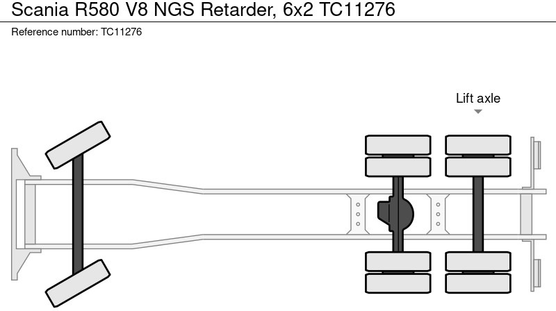 Scania R580 V8 NGS Retarder, 6x2 - Camión chasis: foto 2 Scania R580 V8 NGS Retarder, 6x2 - Camión chasis: foto 2