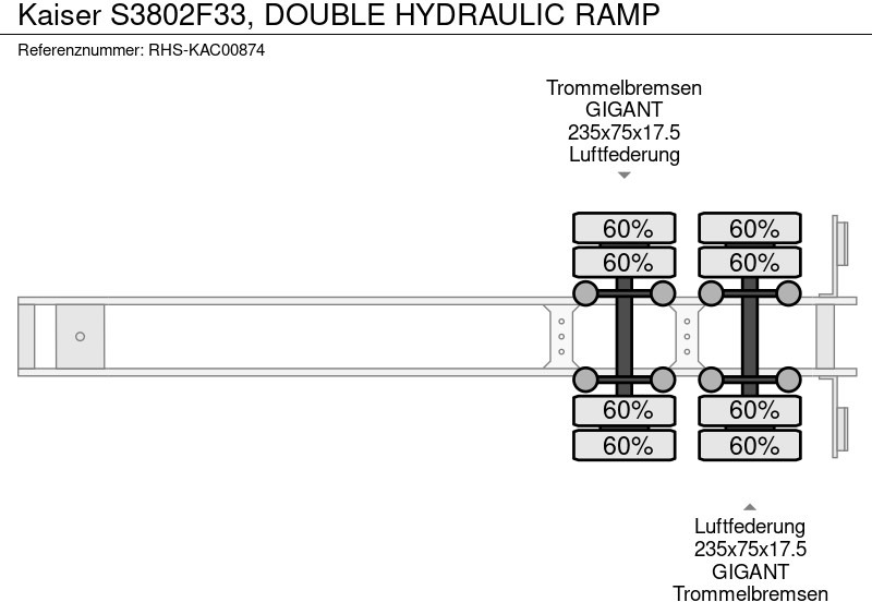 Semirremolque góndola rebajadas Kaiser S3802F33, DOUBLE HYDRAULIC RAMP: foto 15 Semirremolque góndola rebajadas Kaiser S3802F33, DOUBLE HYDRAULIC RAMP: foto 15