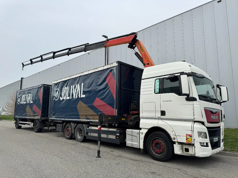 MAN TGX 26.480 6X2 - EURO 6 + PALFINGER PK20002 + REMOTE + LECITRAILER HANGER - Camión lona, Camión grúa: foto 1 MAN TGX 26.480 6X2 - EURO 6 + PALFINGER PK20002 + REMOTE + LECITRAILER HANGER - Camión lona, Camión grúa: foto 1