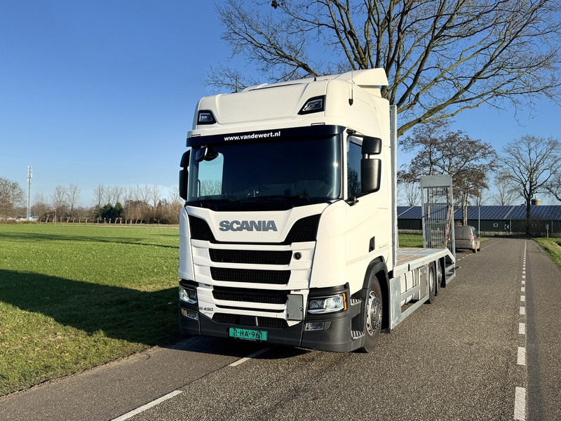 Scania R450 NGS 6X2 Machine Transporter / Oprij Vrachtwagen Euro 6 Automaat - Full Air - 2019 - Camión portavehículos: foto 2 Scania R450 NGS 6X2 Machine Transporter / Oprij Vrachtwagen Euro 6 Automaat - Full Air - 2019 - Camión portavehículos: foto 2