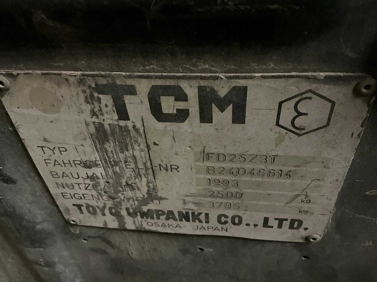 Carretilla elevadora 1993 TCM FD25Z3T FORKLIFT: foto 20