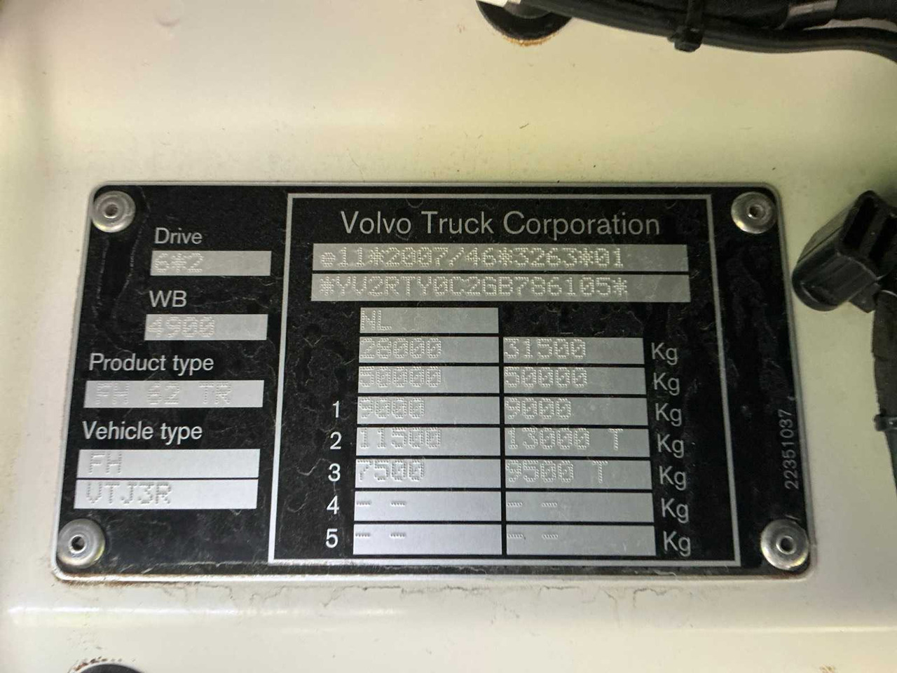 Camión 2016 VOLVO FH 460 TRUCK 24T CABLE SYSTEM: foto 28
