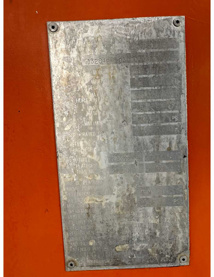 Plataforma elevadora JLG - 800AJ - TELESCOPE - ARTICULATED ARM: foto 24 Plataforma elevadora JLG - 800AJ - TELESCOPE - ARTICULATED ARM: foto 24