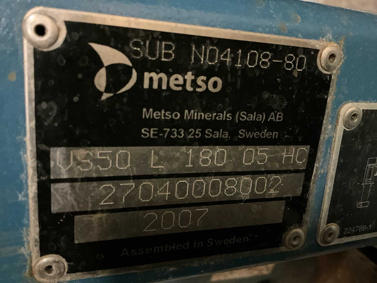 METSO VS50 L180 05 HC - Maquinaria para fertilización: foto 4 METSO VS50 L180 05 HC - Maquinaria para fertilización: foto 4