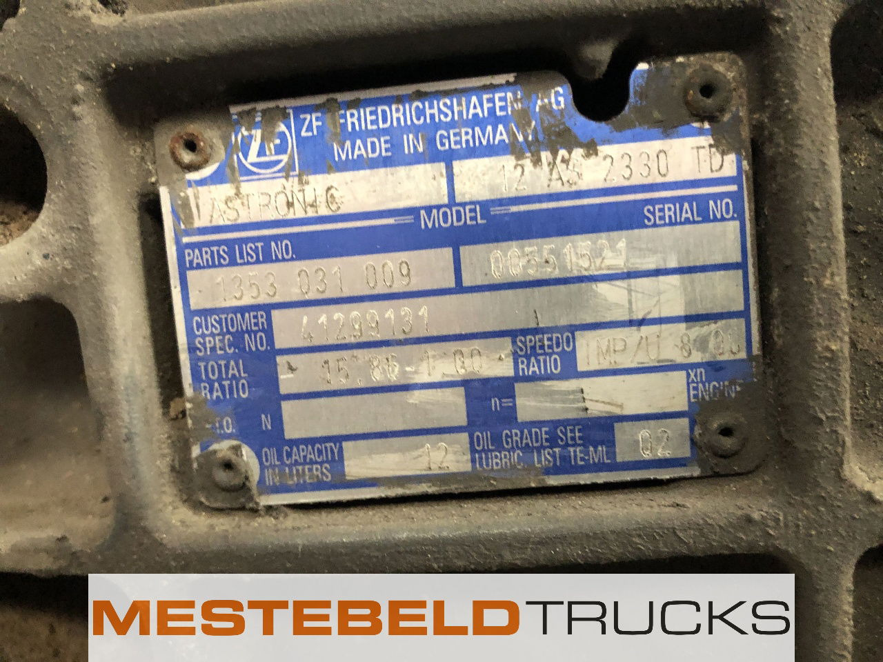 Iveco Versn bak 12 AS 2330 TD - Caja de cambios y piezas para Camión: foto 5 Iveco Versn bak 12 AS 2330 TD - Caja de cambios y piezas para Camión: foto 5