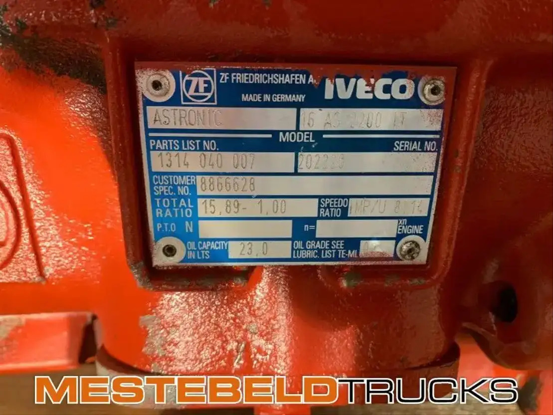 Iveco Versnellingsbak 16 AS 2200 IT - Caja de cambios y piezas para Camión: foto 5 Iveco Versnellingsbak 16 AS 2200 IT - Caja de cambios y piezas para Camión: foto 5