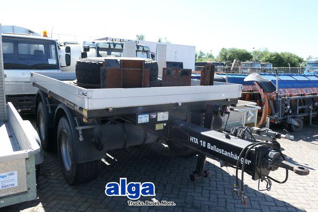Hüffermann HTA 18.00, Tandem, Ballastanhänger, Luftfederung - Remolque plataforma/ Caja abierta: foto 1 Hüffermann HTA 18.00, Tandem, Ballastanhänger, Luftfederung - Remolque plataforma/ Caja abierta: foto 1