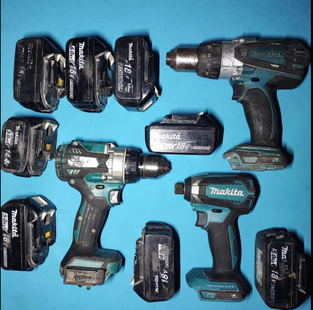 2x perceuses 18v MAKITA + Makita 18 Volt Tournevis à percussion - Equipo de construcción: foto 1 2x perceuses 18v MAKITA + Makita 18 Volt Tournevis à percussion - Equipo de construcción: foto 1