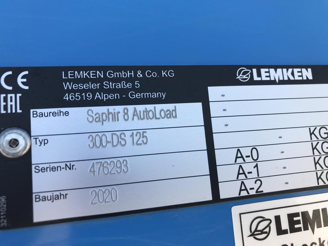 Sembradora Lemken Saphir 8 Autoload: foto 12