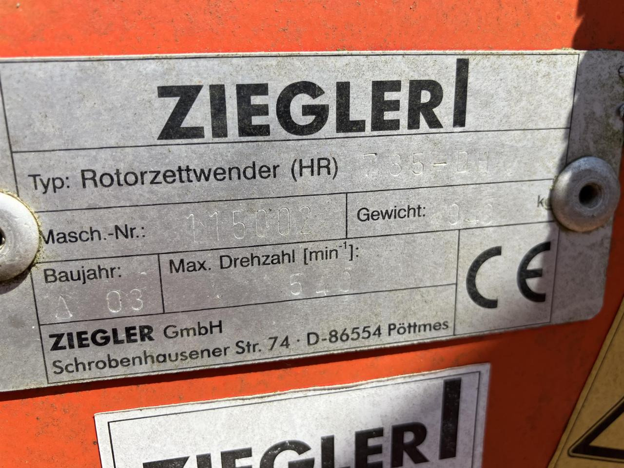 Ziegler HR785DH - Henificadora: foto 5 Ziegler HR785DH - Henificadora: foto 5