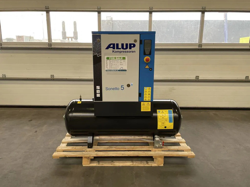 Alup Sonetto 5 - 200 Elektrische Schroefcompressor 4 kW 470 L/Min 10 Bar op ketel - Compresor de aire: foto 1 Alup Sonetto 5 - 200 Elektrische Schroefcompressor 4 kW 470 L/Min 10 Bar op ketel - Compresor de aire: foto 1