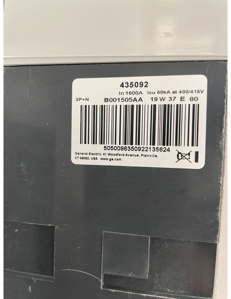 General Electric FK1600 Circuit breaker / hoofdschakelaar NEW! - Generador industriale: foto 5 General Electric FK1600 Circuit breaker / hoofdschakelaar NEW! - Generador industriale: foto 5